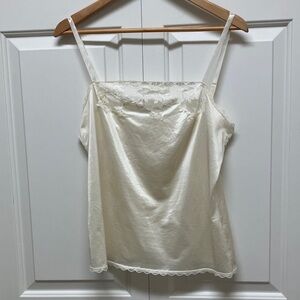 Vintage Kayser camisole, lace insert, cream beige colour, 38